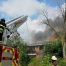 firefighters battling house fire